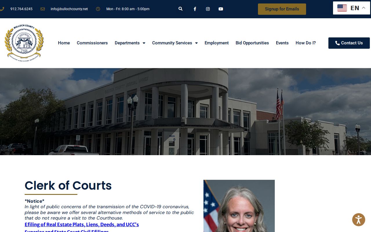 Statesboro people search through the Bulloch County clerk records page