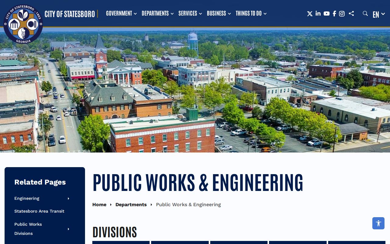 Statesboro people directories Public Works staff listing